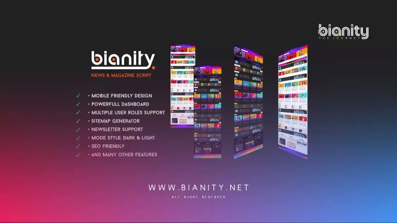 Download Bianity - News and Magazine Script